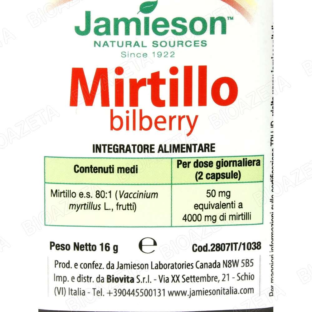 Jamieson Mirtillo nero 60 capsule - immagine 2