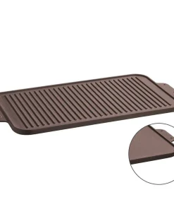 26x47 cm - Bistecchiera Grill Rettangolare In Ghisa Smaltata Reversibile