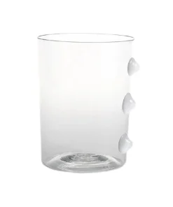 37 cl - Petoni Bicchiere Acqua 3 Punti Verticali in Vetro Borosilicato - Set 6 Pezzi