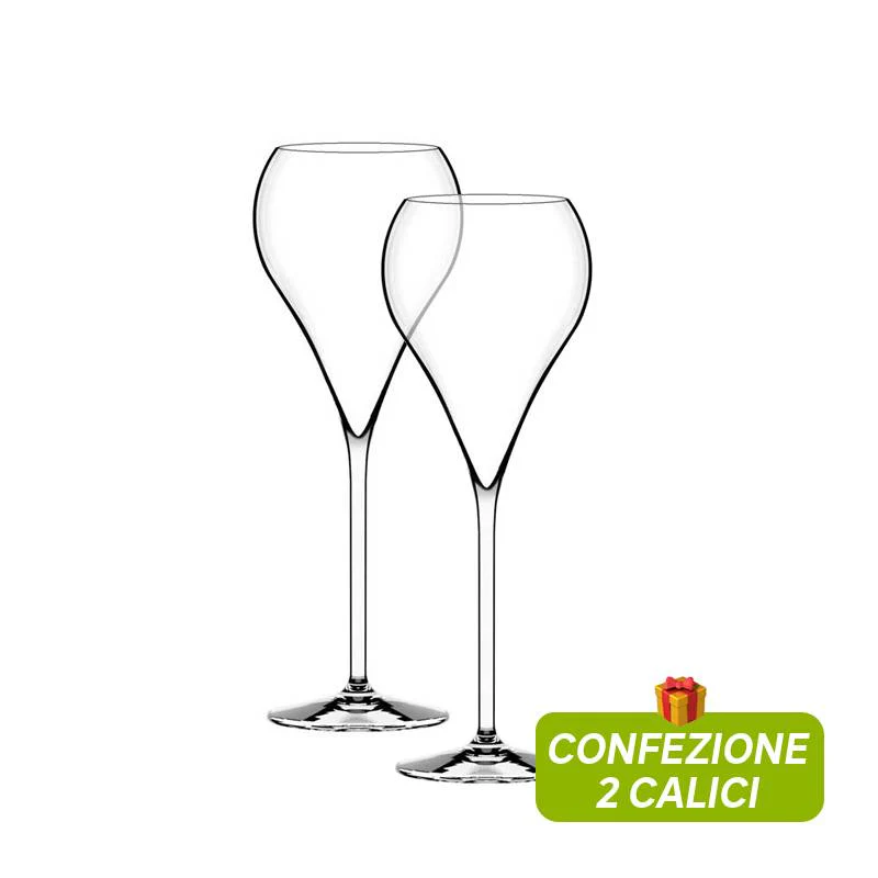 38 cl - Grand Balloon Calice Flute in Vetro - Set 2 Pezzi