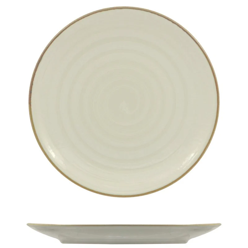 28 cm - Vortex Piatto Piano In Porcellana - Set 6 Pz