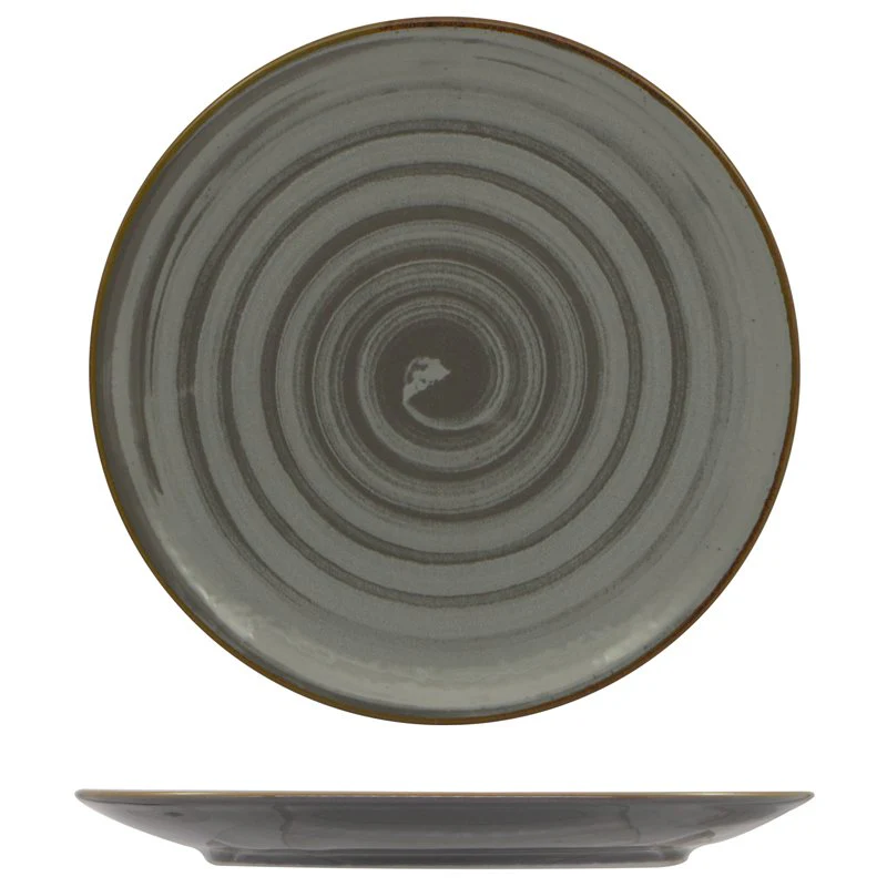 28 cm - Vortex Piatto Piano In Porcellana - Set 6 Pz - immagine 3