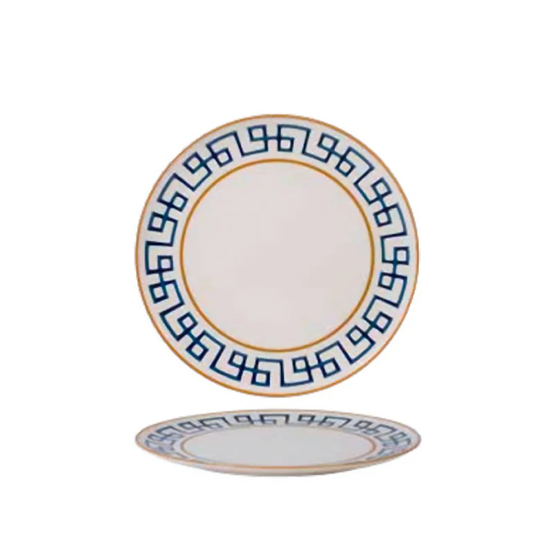 20 cm - Dedalo Piatto Frutta Dessert In Porcellana - Set 6 Pz