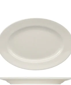 38x26.5 cm - Prime Piatto Vassoio Ovale In Porcellana - Set 6 Pz
