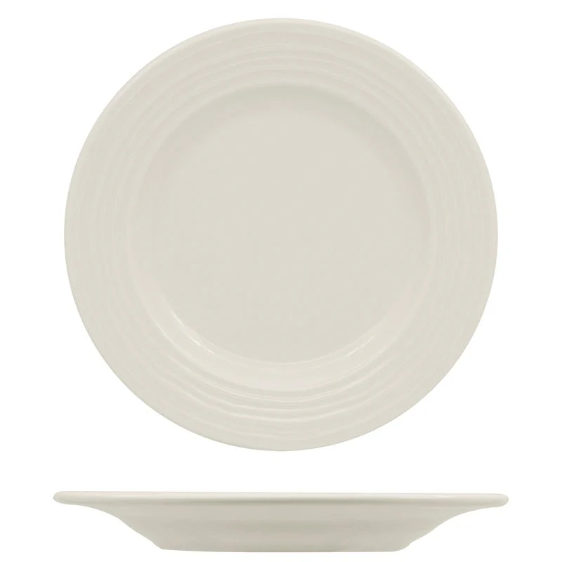 31 cm - Eclipse Piatto Piano In Porcellana - Set 6 Pz