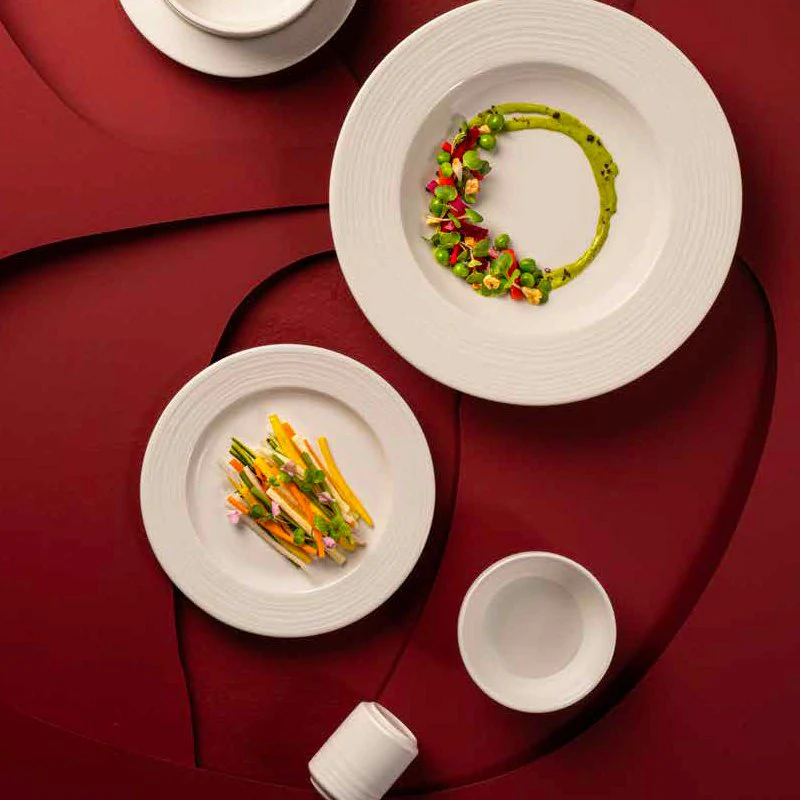 31 cm - Eclipse Piatto Piano In Porcellana - Set 6 Pz - immagine 2