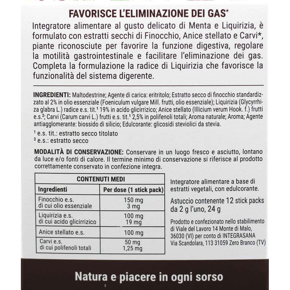 Integrasana Gonfiore addominale 12 stick X 3 - immagine 3