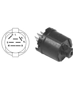 Interruttore avviamento 7 poli montato su Stiga Park 2000 e Villa, usa ghiera 330354