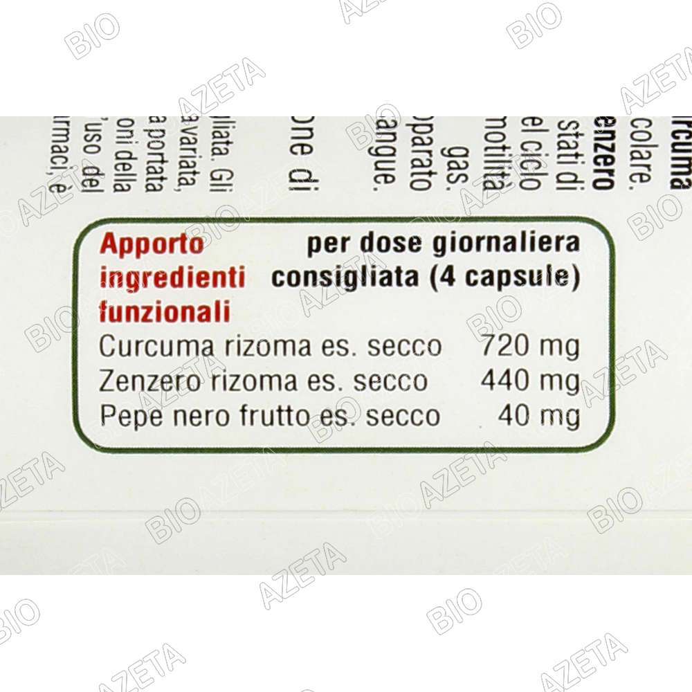 Curcuma zenzero pepe nero 60 capsule Larix - immagine 2