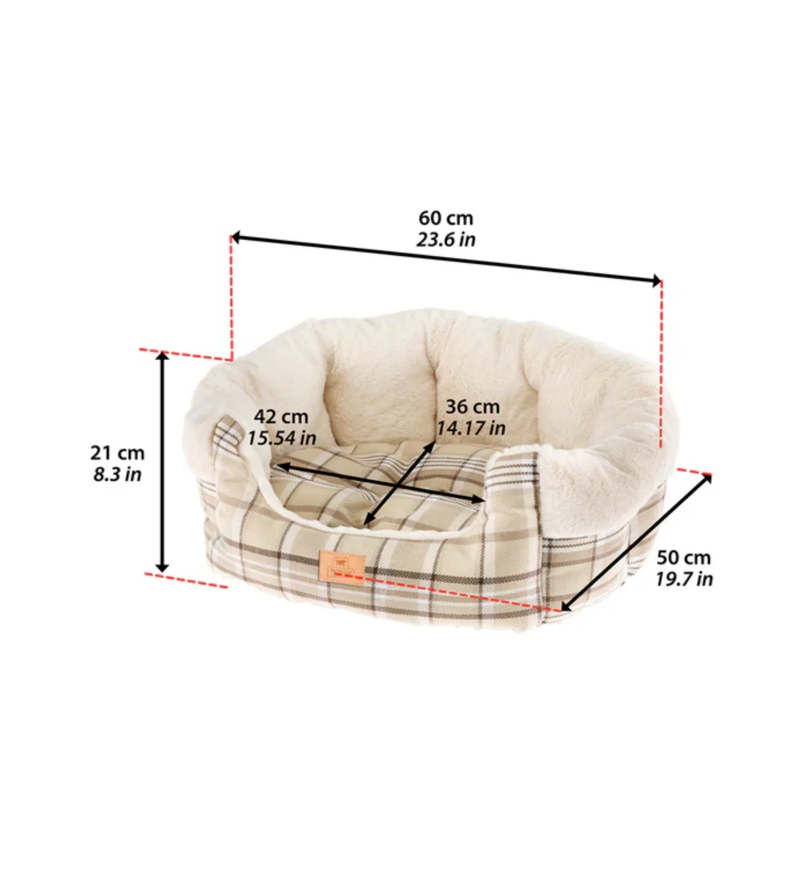 FERPLAST CANE E GATTO CUCCIA ETOILE 4 60 X 50 X 21 CM BEIGE - immagine 2