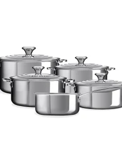 Set Casseruole Alte In Acciaio Inox - Set 5 Pz