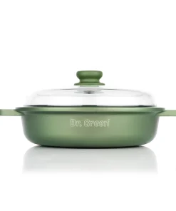28 cm - Dr.Green Stone Extra Induction Tegame Antiaderente In Alluminio Con Coperchio