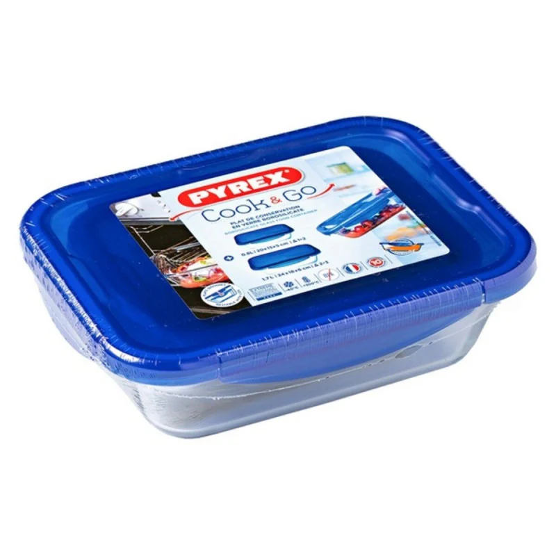 Cook & Go Set Contenitori Per Alimenti In Vetro Borosilicato - Set 2 Pz