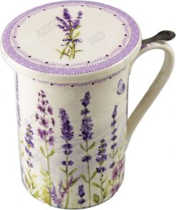 Tisaniera Tazza campi di lavanda filtro acciaio