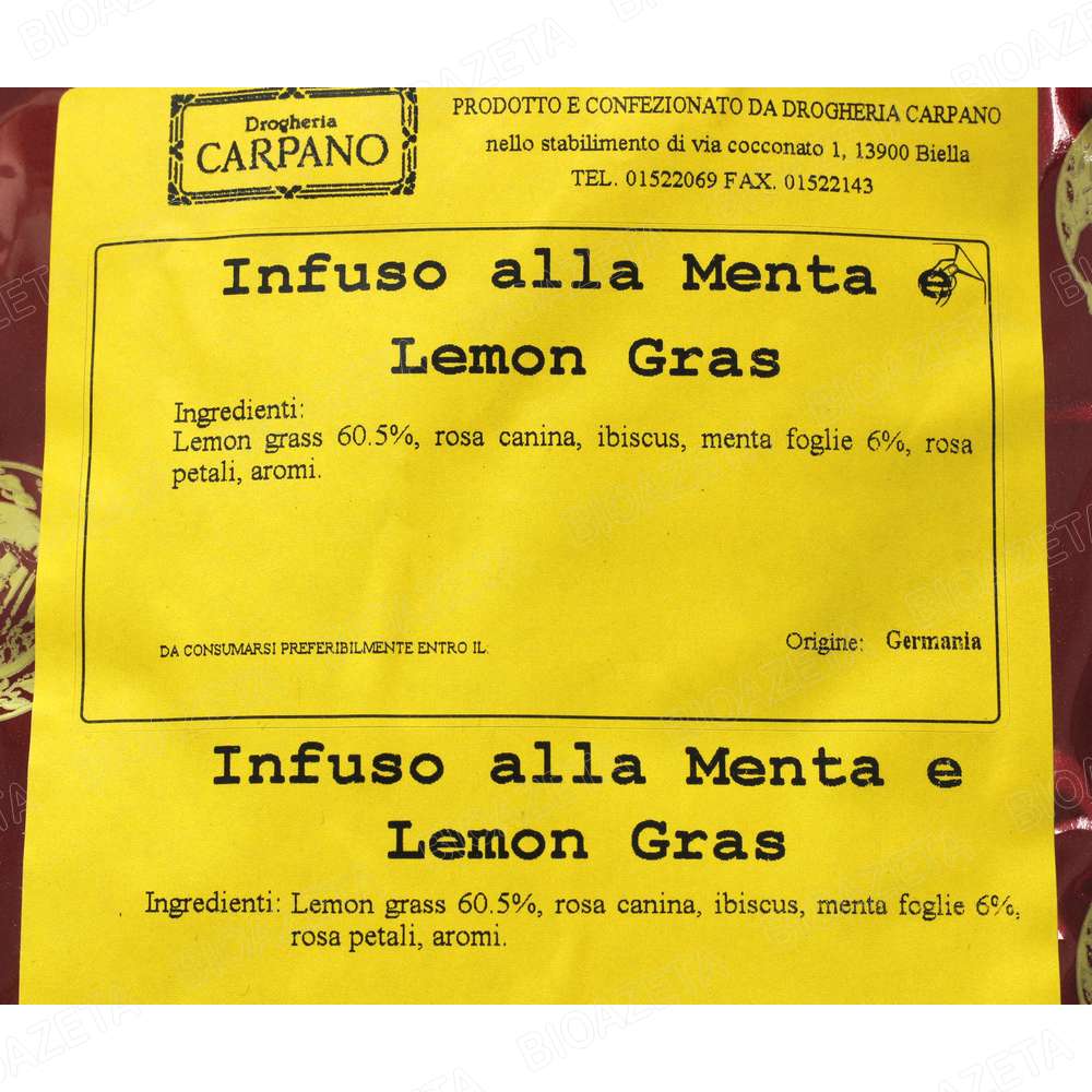 Infuso Menta Lemongrass 1kg Carpano - immagine 2
