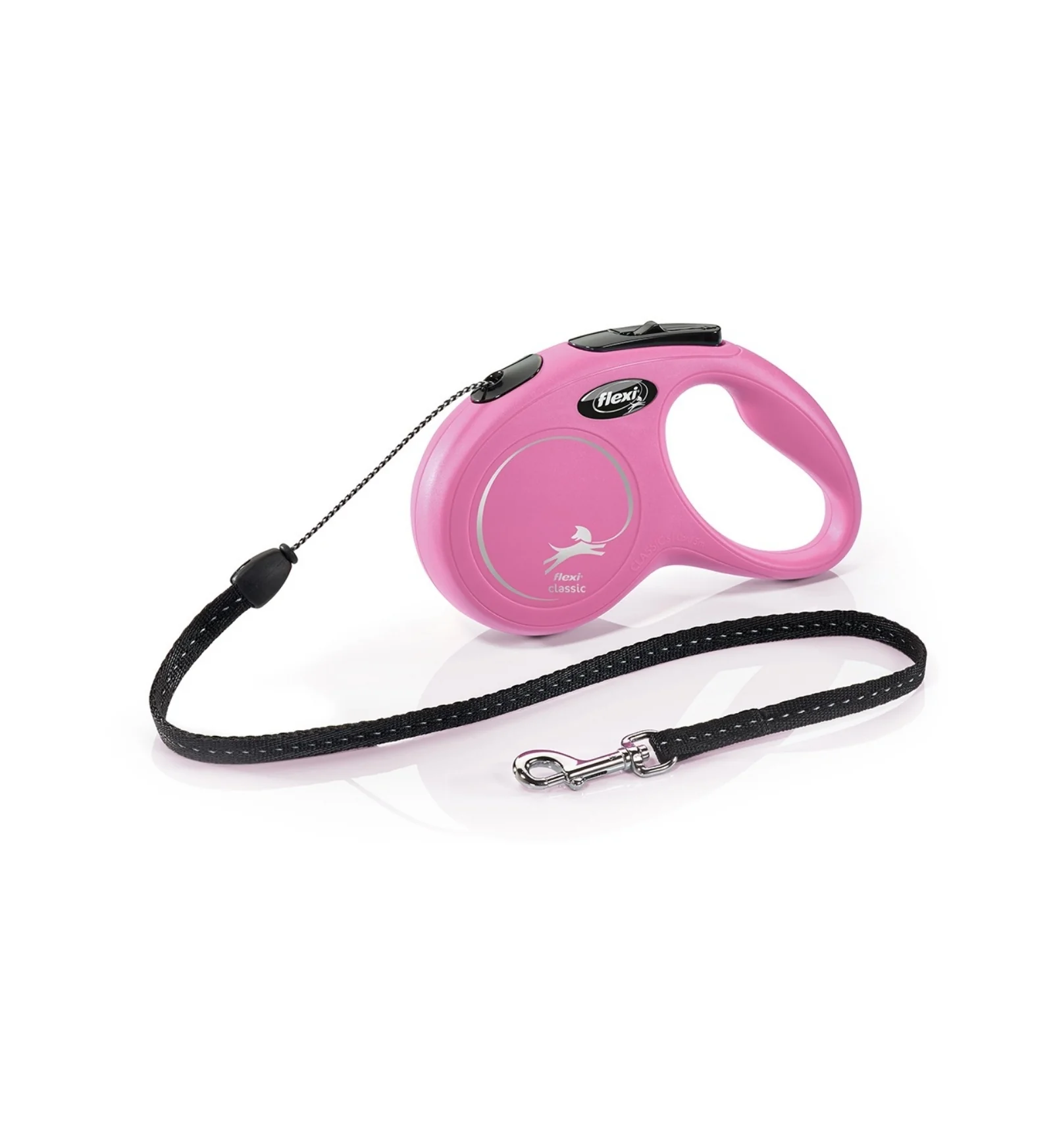 FLEXI CANE GUINZAGLIO NEW CLASSIC CORDA S 5M ROSA MAX 12 KG