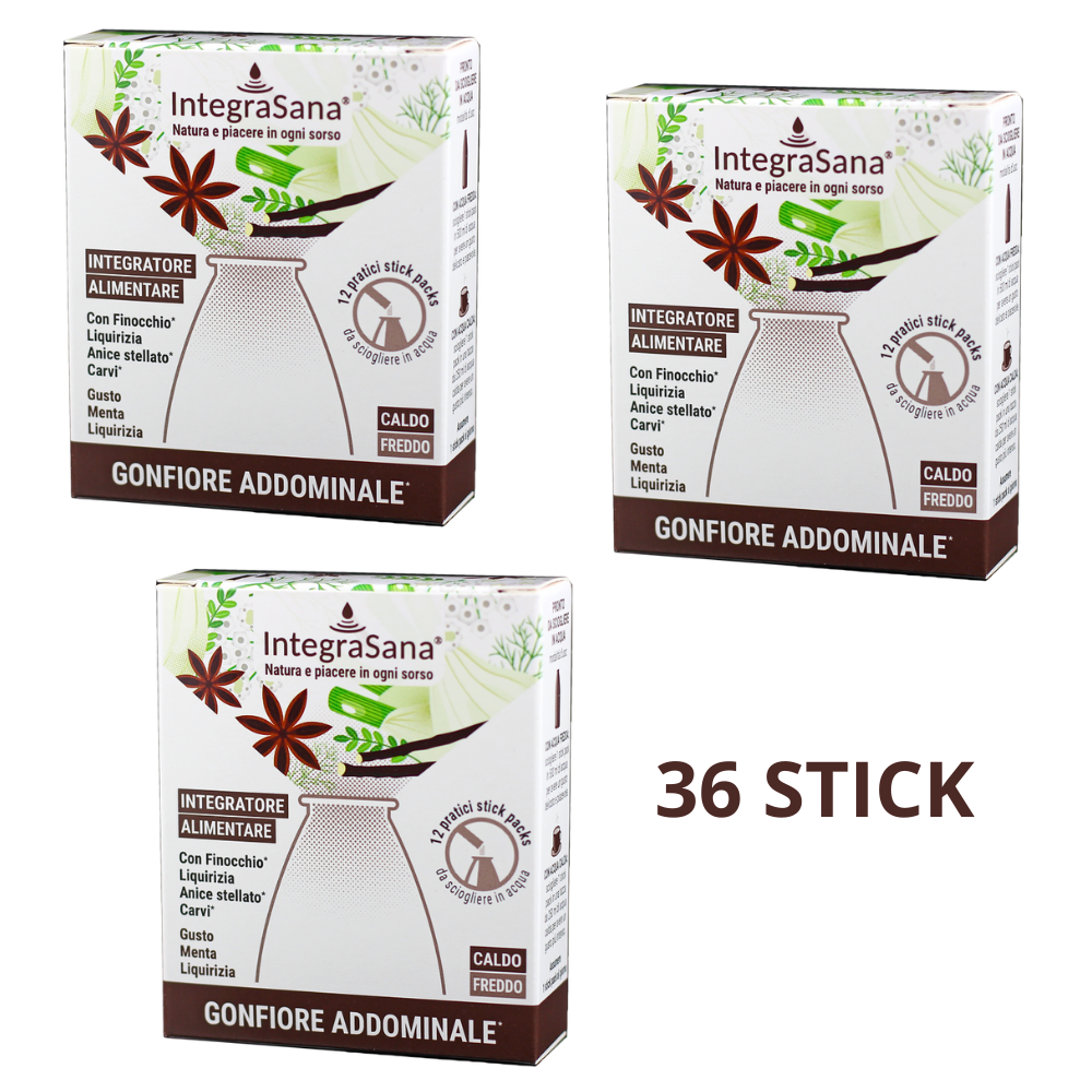 Integrasana Gonfiore addominale 12 stick X 3