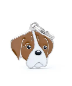 MEDAGLIETTA BOXER BIANCO E MARRONE