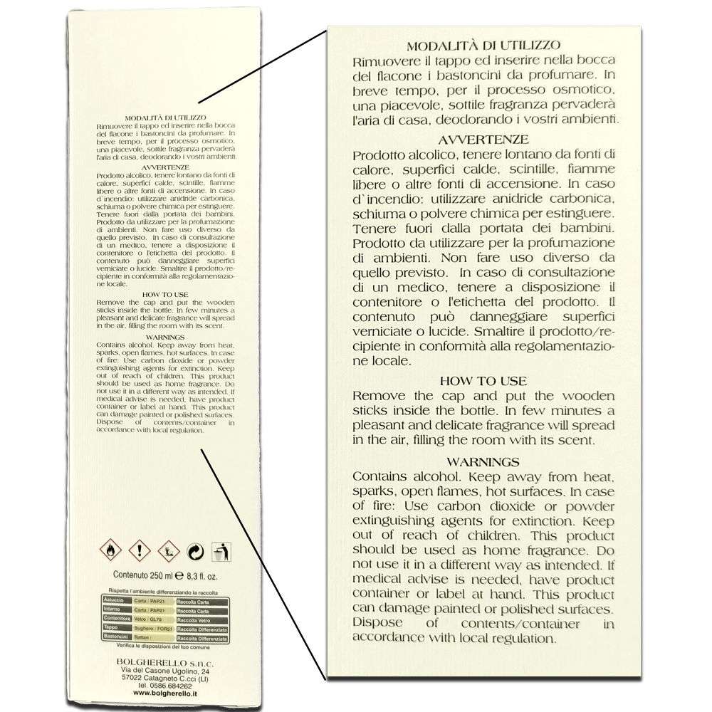 Diffusore Ambiente Canapa e Pepe rosa 3000ml Bolgherello - immagine 2