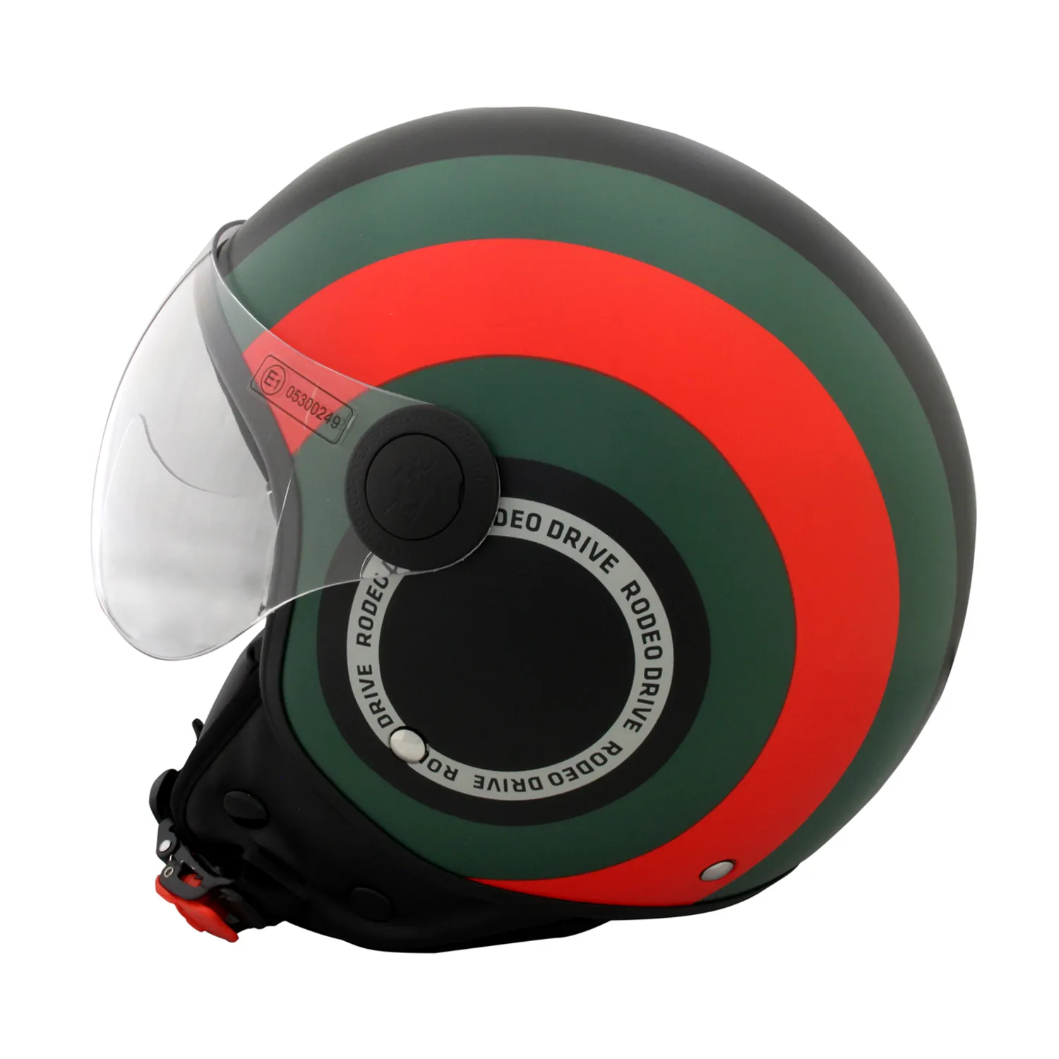 CASCO RODEO DRIVE RD105 NLUX BANDS NERO ROSSO VERDE OPACO - immagine 2