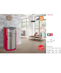 Stufa a pellet Fetm Apollo Idro Glass 21 KW