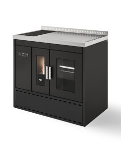 Termocucina a pellet Eva Calor Isotta 21 Kw nero goffrato – 901693400